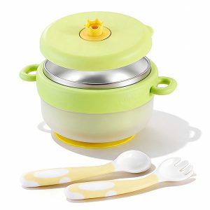 1 Children food containers kp9026 -Green with spoon