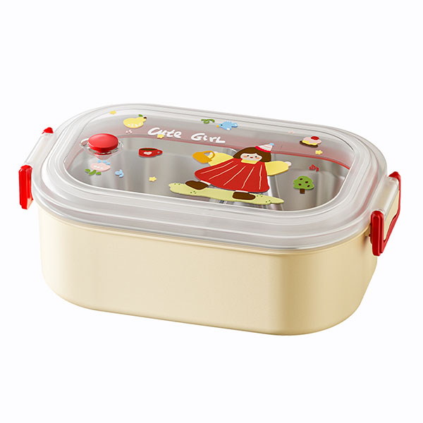 Double-slot food container kp9022 - red
